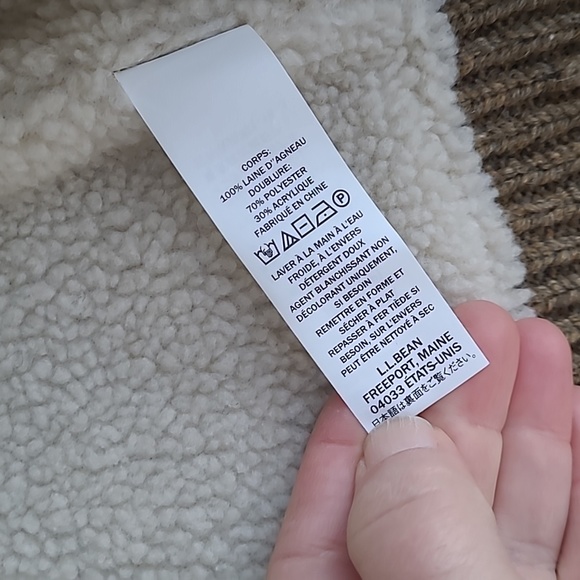 L.L Bean  wool sweater jacket  fleece lined - Picture 8 of 16